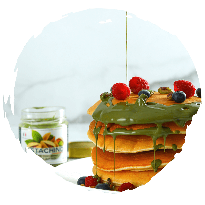 Pancake-with-pistachio-spread-topping